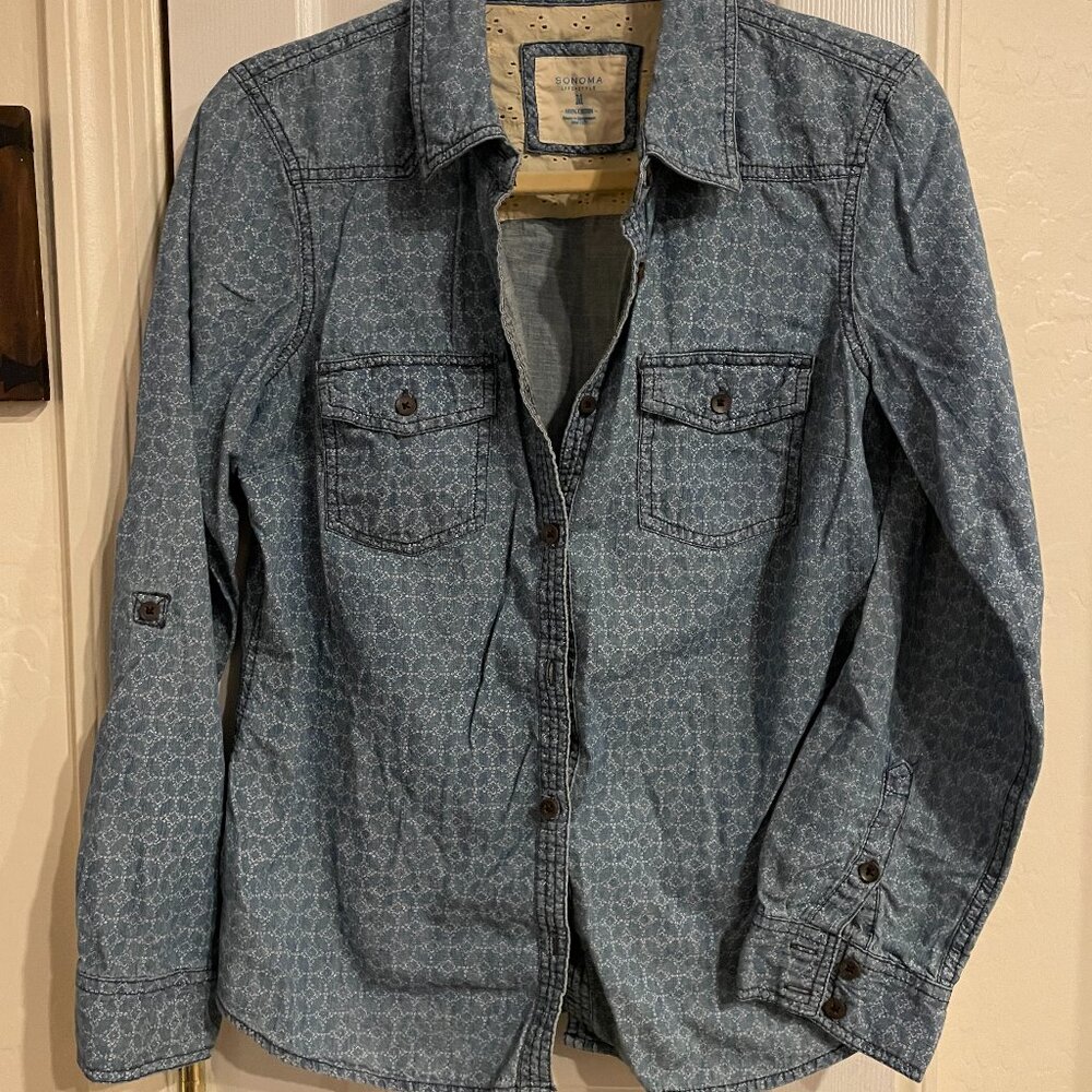 Sonoma Denim Design Medium Women Cowgirl Southwestern Western Horse Farm